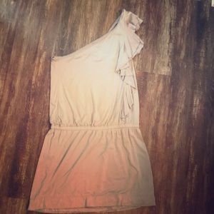 Gray, one strap, mini dress